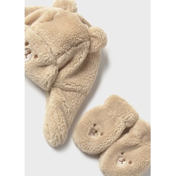 Conjunto gorro-manoplas latte - Imagen 2