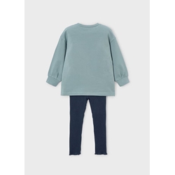 Conjunto legging canalé petróleo - Imagen 2