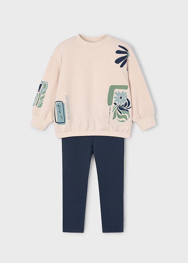 Conjunto legging y sudadera petróleo - Imagen 1