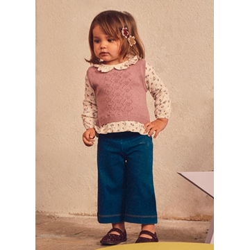 Conjunto pantalón-chaleco violeta - Imagen 1