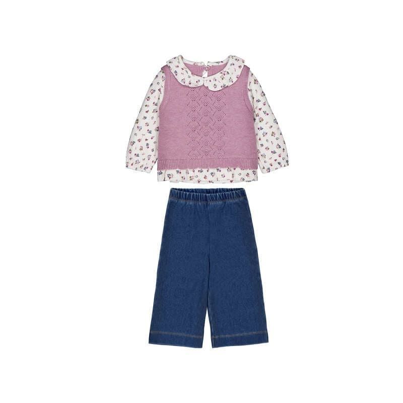 Conjunto pantalón-chaleco violeta - Imagen 5