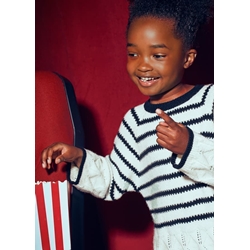 Conjunto pantalón-jersey rayas negro - Imagen 2