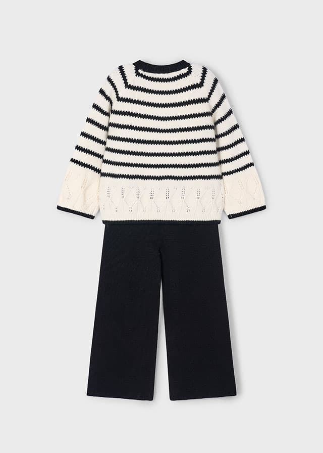 Conjunto pantalón-jersey rayas negro - Imagen 4
