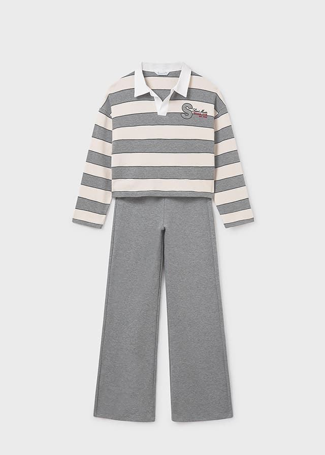 Conjunto pantalón-polo acero - Imagen 3