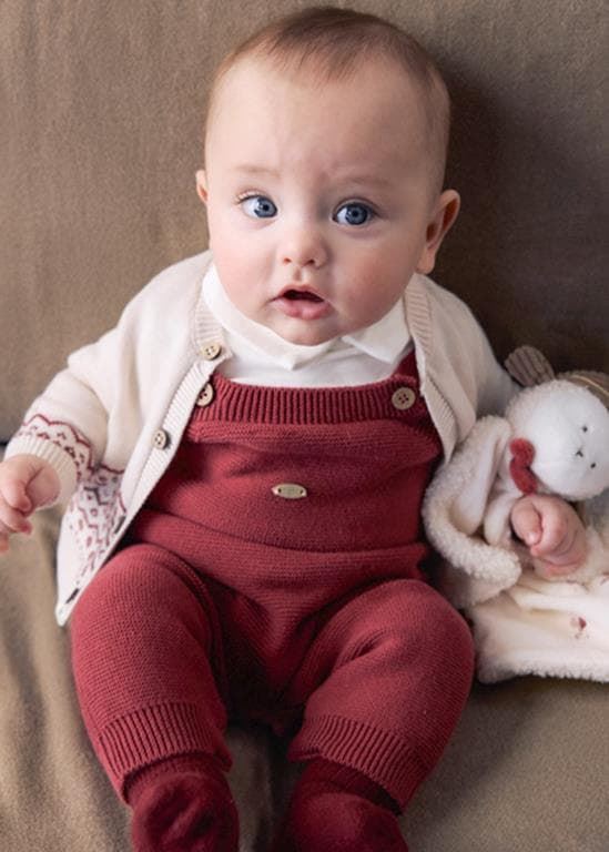 Conjunto peto tricot ciruela - Imagen 1