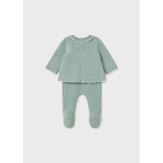 Conjunto polaina tricot menta - Imagen 2