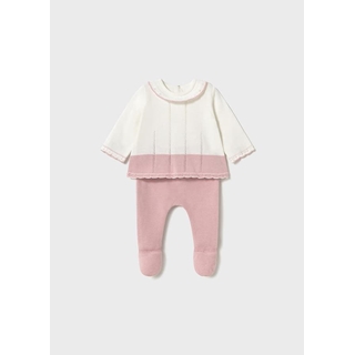 Conjunto polaina tricot rosa - Imagen 2