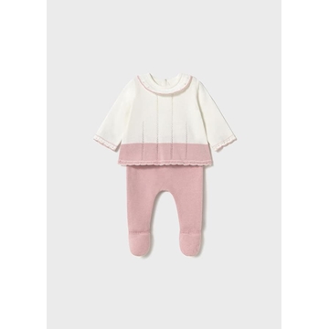 Conjunto polaina tricot rosa - Imagen 2