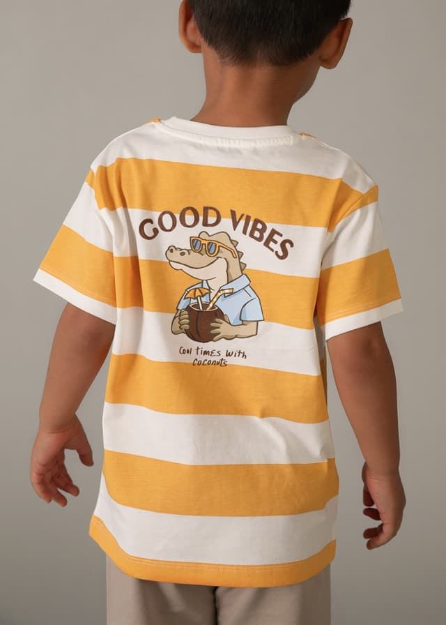 Conjunto punto "good vibes" peach - Imagen 2