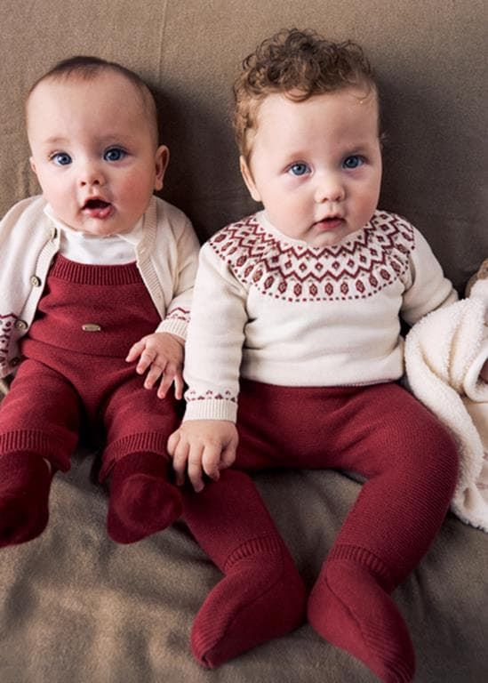 Conjunto tricot ciruela - Imagen 1