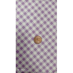 Cuadro vichy malva  Algodón 100% - Imagen 1