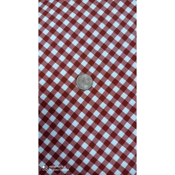 Cuadro vichy teja  Algodón 100% - Imagen 1