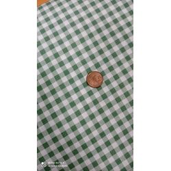 Cuadro vichy verde   Algodón 100% - Imagen 1