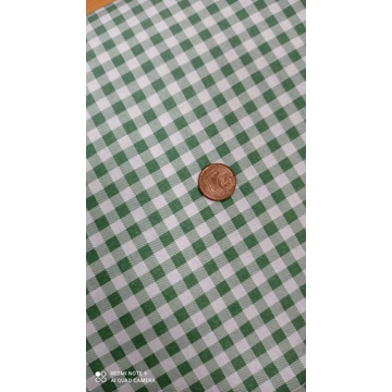 Cuadro vichy verde   Algodón 100% - Imagen 1