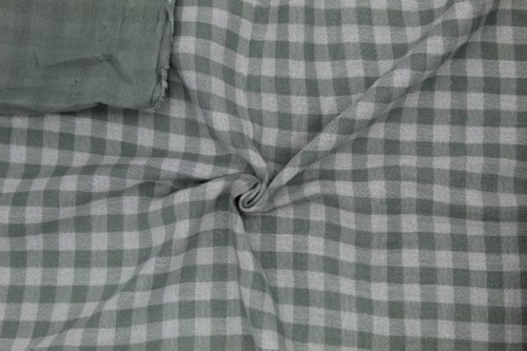 Doble gasa vichy verde - Imagen 1