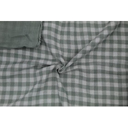 Doble gasa vichy verde - Imagen 1