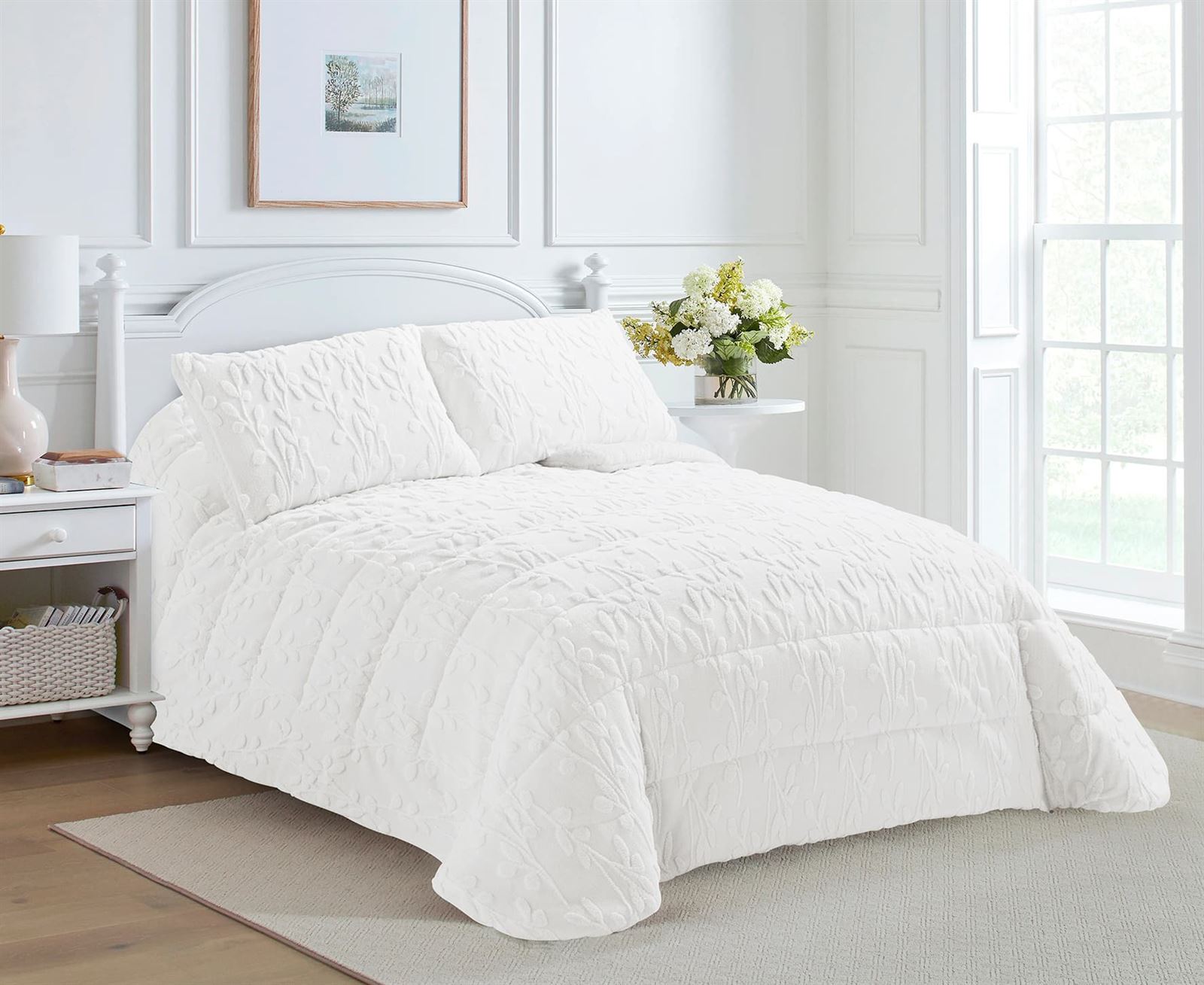 Edredón jacquard LIREN BLANCO - Imagen 1