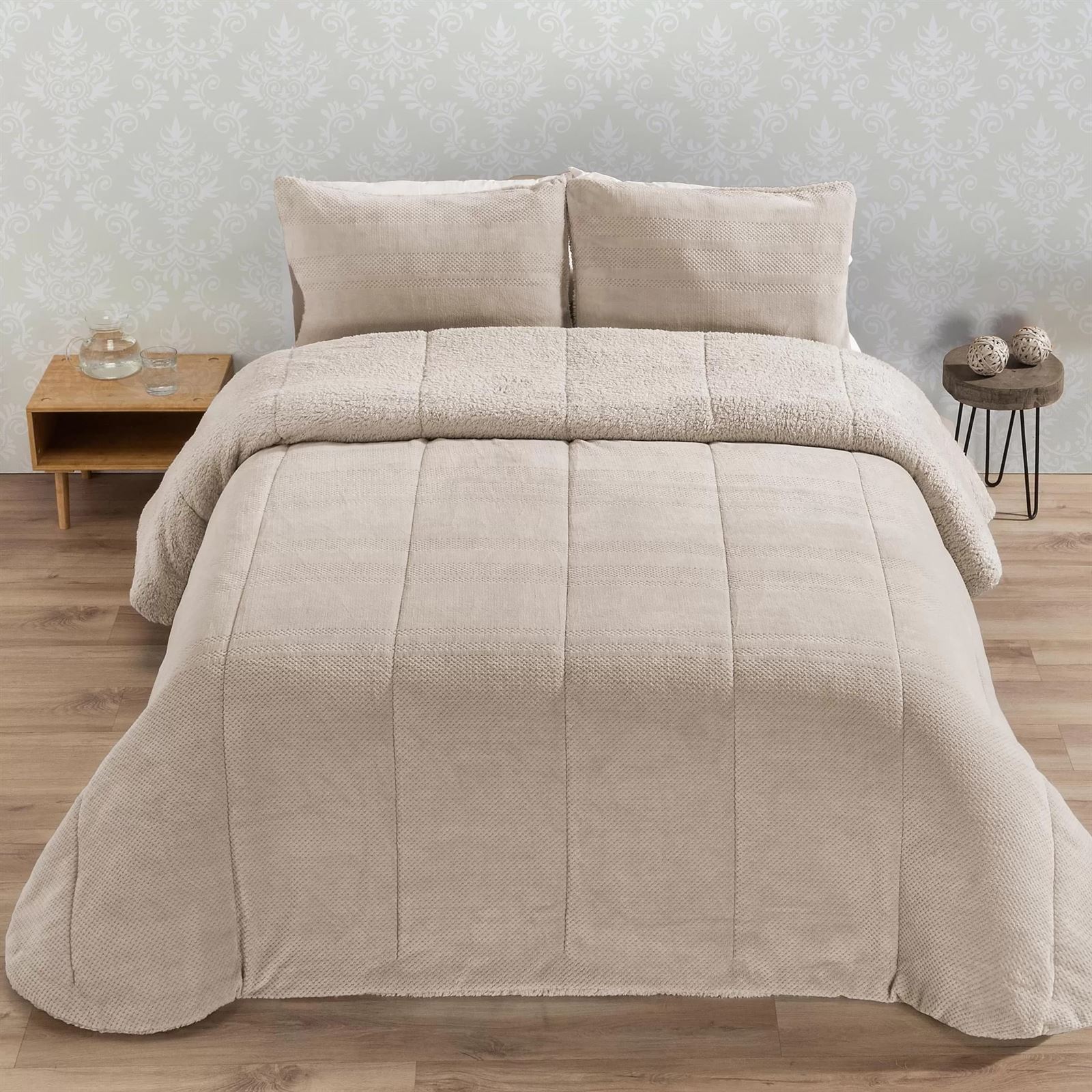 Edredón Sherpa Riso beige - Imagen 1