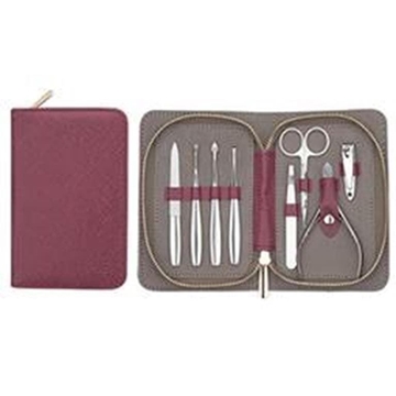 Estuche manicura burdeos - Imagen 1