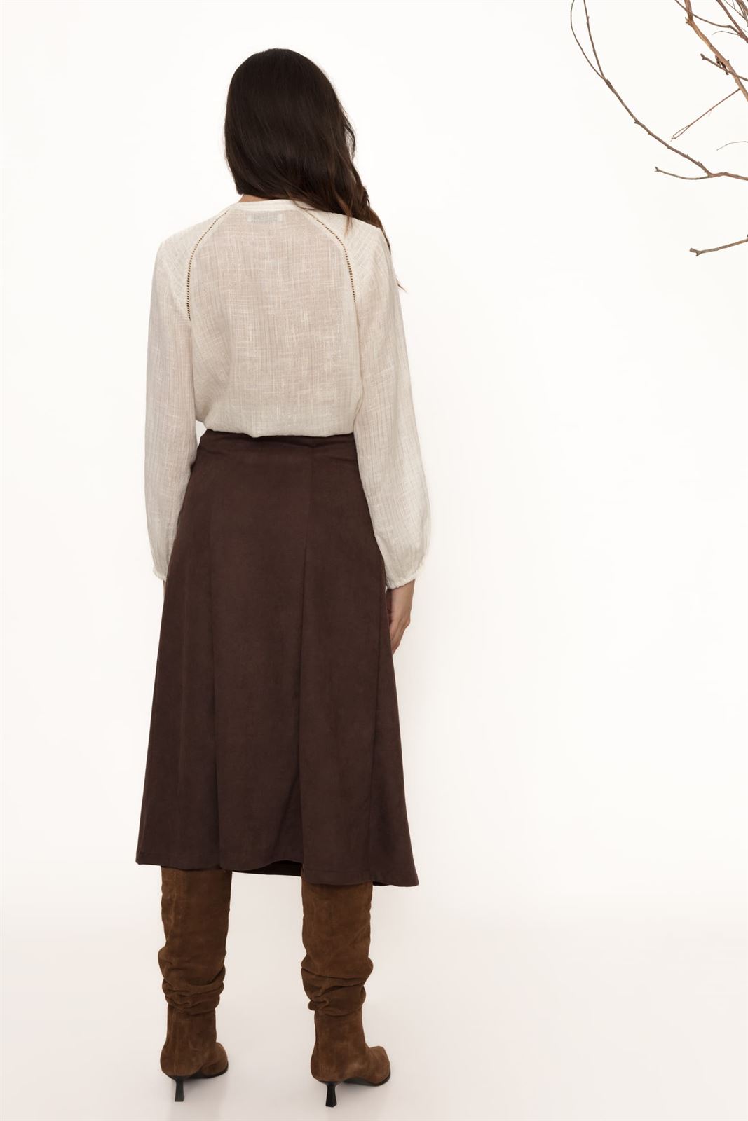 Falda Ivana chocolate - Imagen 2