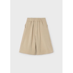 Falda pantalón midi beige. - Imagen 2