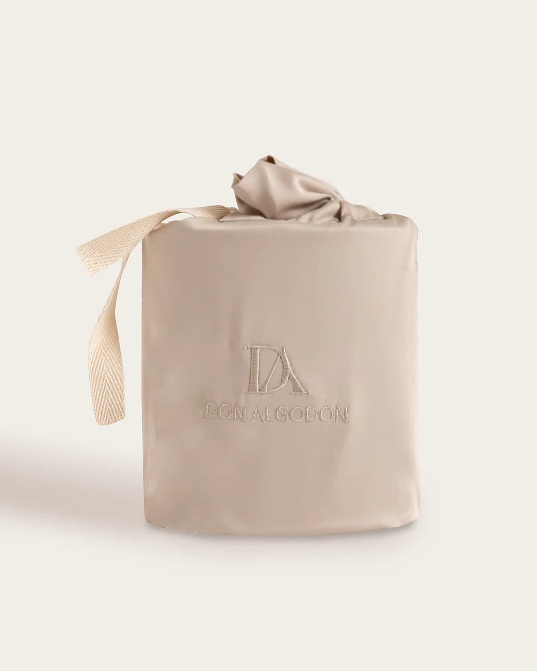 Funda de almohada seda de bambú beige - Imagen 1