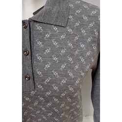 Jersey gris cuello polo - Imagen 2