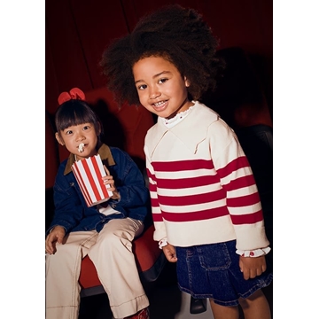 Jersey rayas cuello almendra - Imagen 1