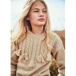 Jersey trenzas camel - Imagen 1