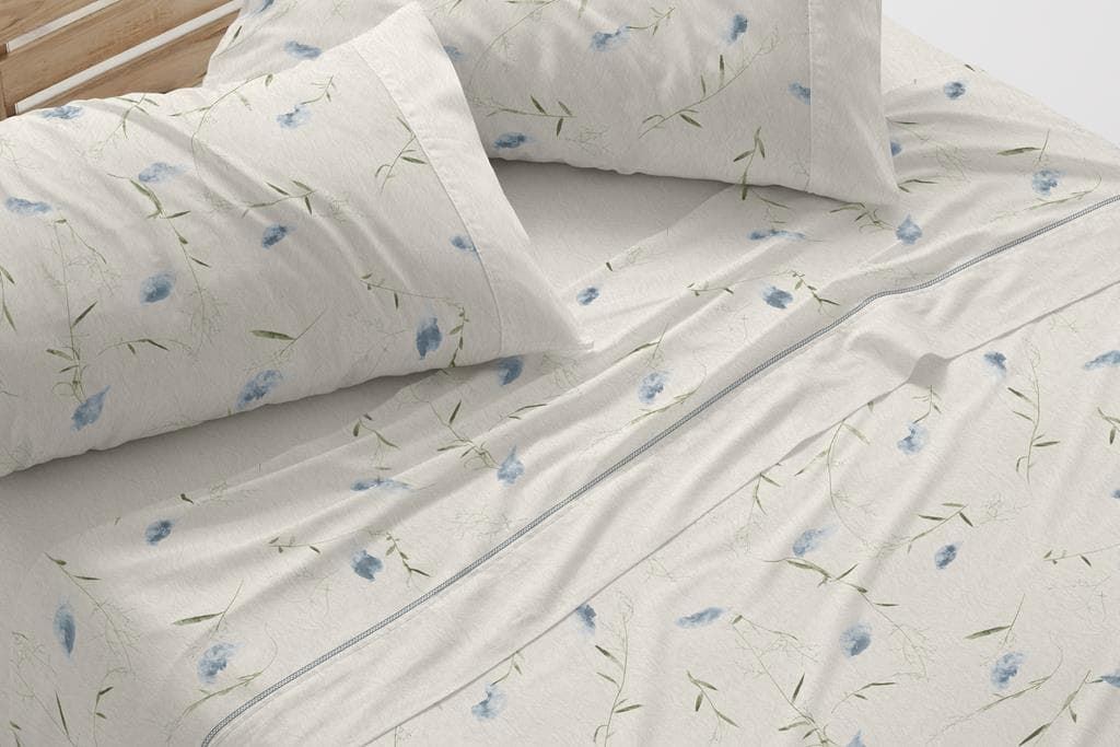 Juego de sábanas azul floral - Imagen 1