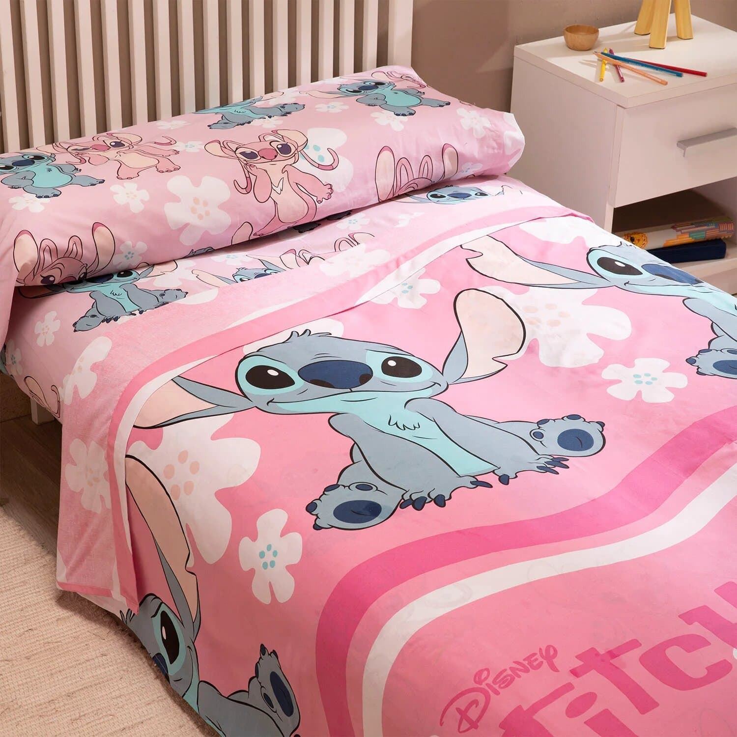 Juego de sábanas STITCH ROSA - Imagen 1