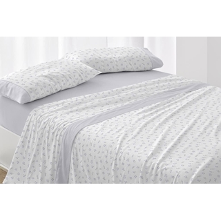 Juego sábanas azul floral - Imagen 1