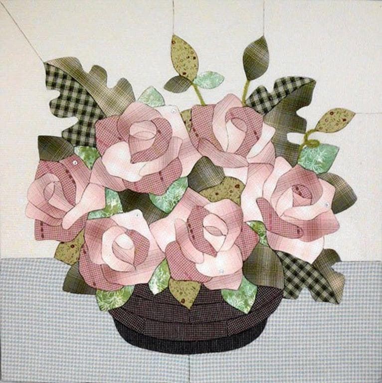 Kit patchwork floral rosa - Imagen 1