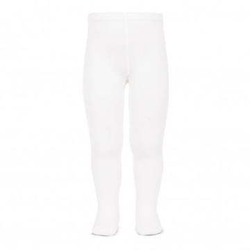 Leotardos básicos punto liso blanco - Imagen 1