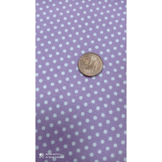 Lunares malva Algodón 100% - Imagen 1