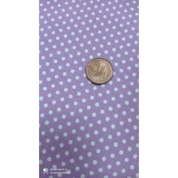 Lunares malva Algodón 100% - Imagen 1