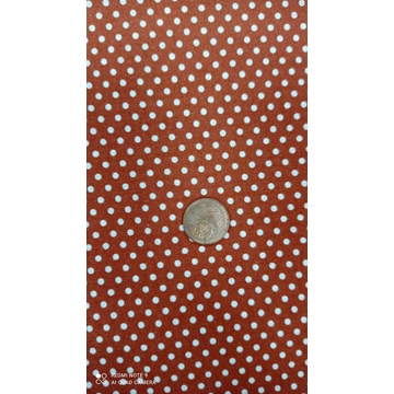 Lunares teja Algodón 100% - Imagen 1