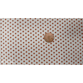 Lunares teja/ blanco Algodón 100% - Imagen 1