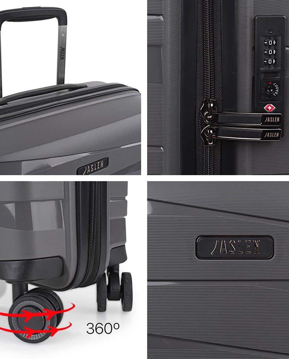 Maleta cabina JASLEN STUTTGART MARRON METALIZADO - Imagen 3