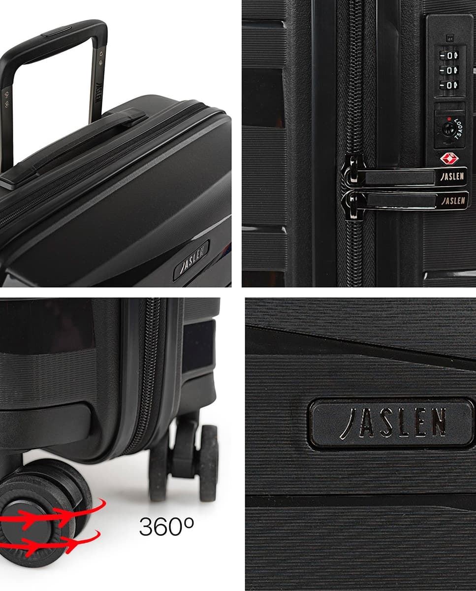 Maleta cabina JASLEN STUTTGART NEGRO METALIZADO - Imagen 4