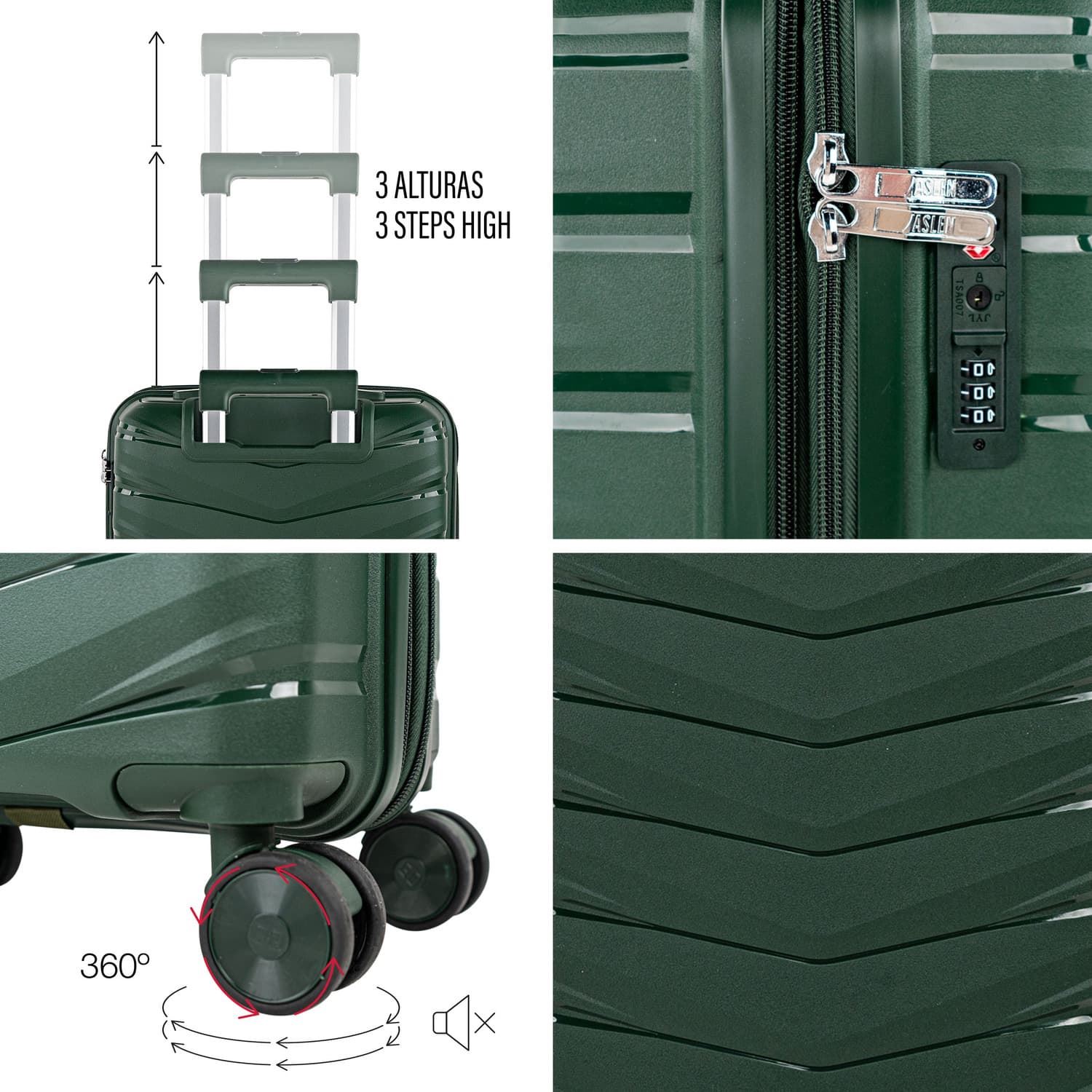 Maleta cabina verde - Imagen 2