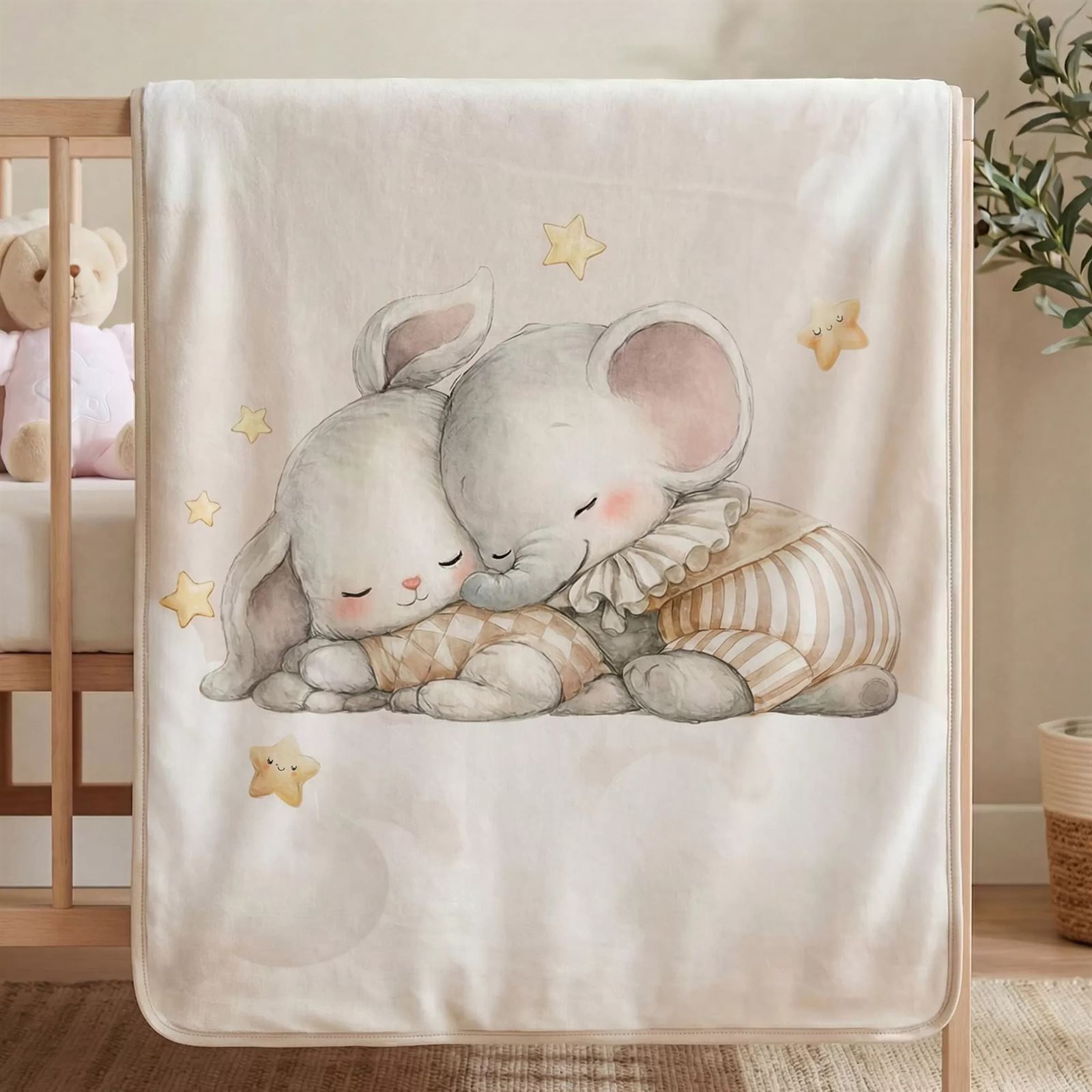 Manta cuna Baby vip elefante - Imagen 3