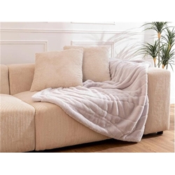 Manta Don Algodón Sibila gris - Imagen 2