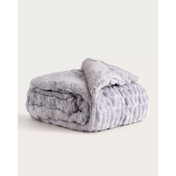 Manta jacquard sherpa Evelin gris - Imagen 2