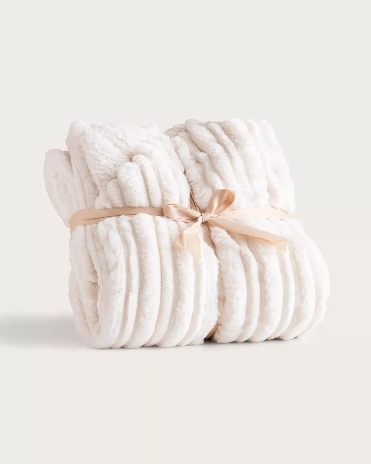 Manta jacquard sherpa Keila crema - Imagen 1