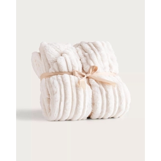 Manta jacquard sherpa Keila crema - Imagen 1