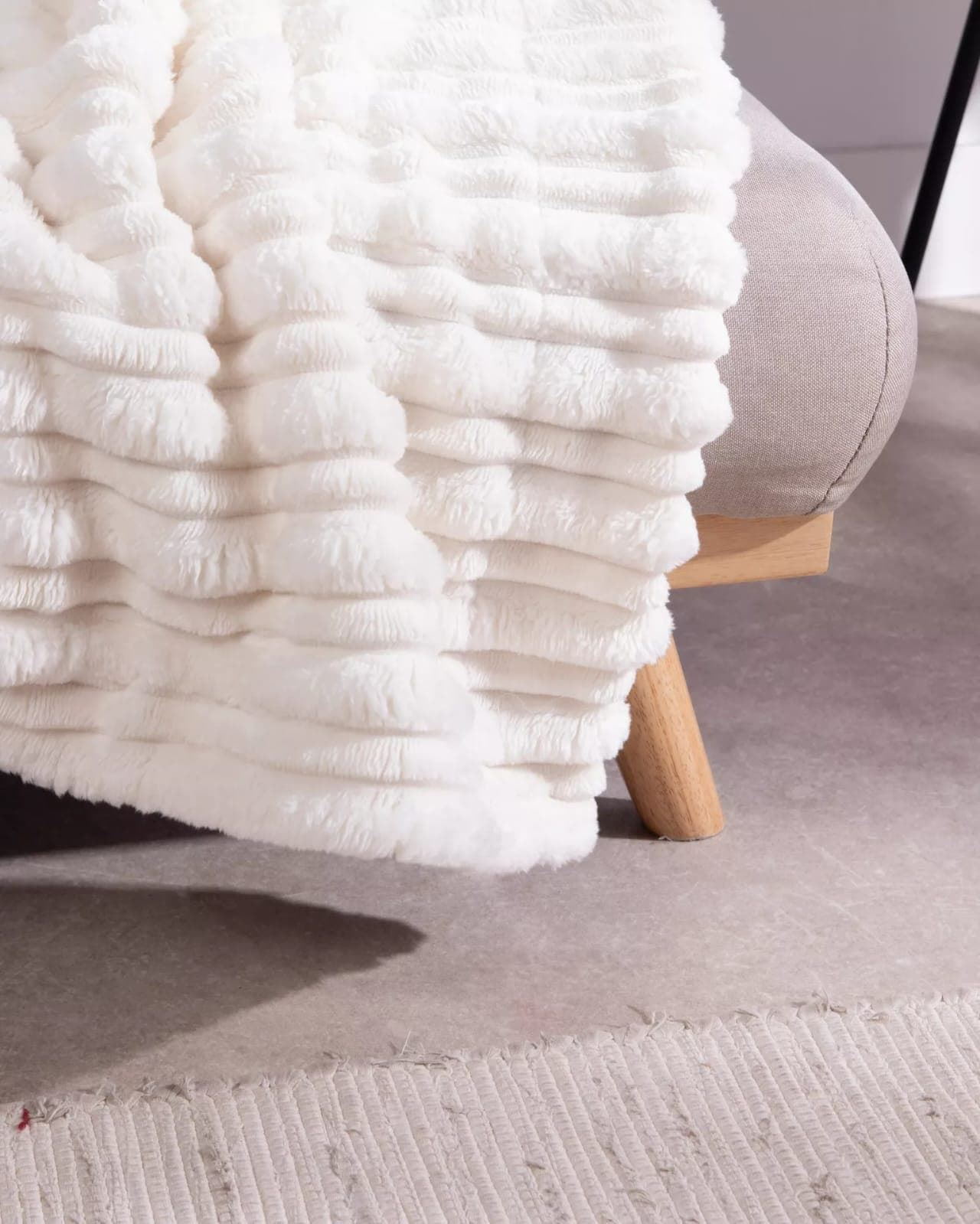 Manta jacquard sherpa Keila crema - Imagen 3