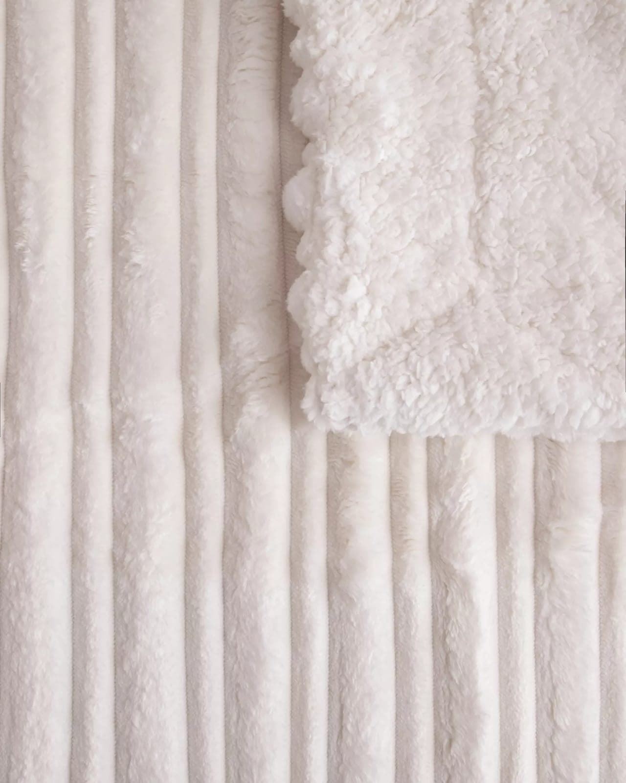 Manta jacquard sherpa Keila crema - Imagen 5