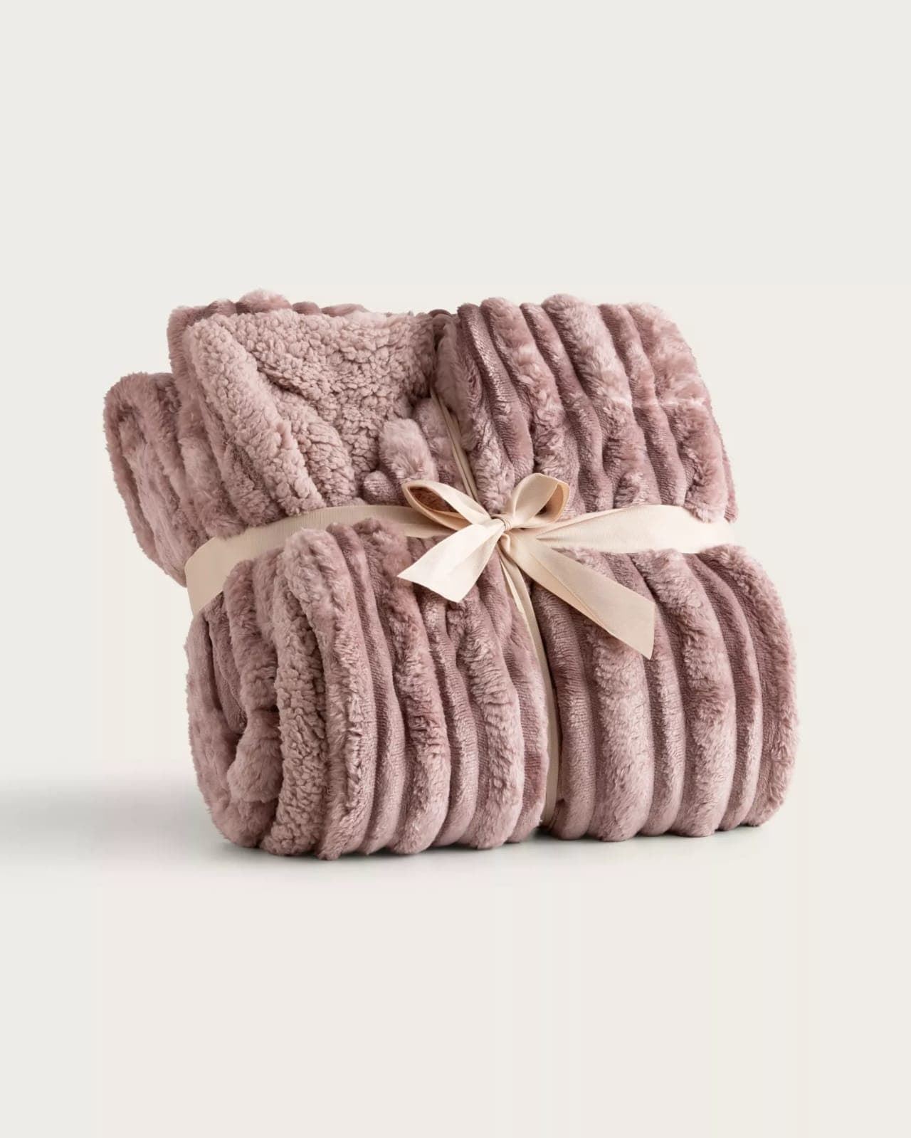 Manta jacquard sherpa Keila visón - Imagen 1