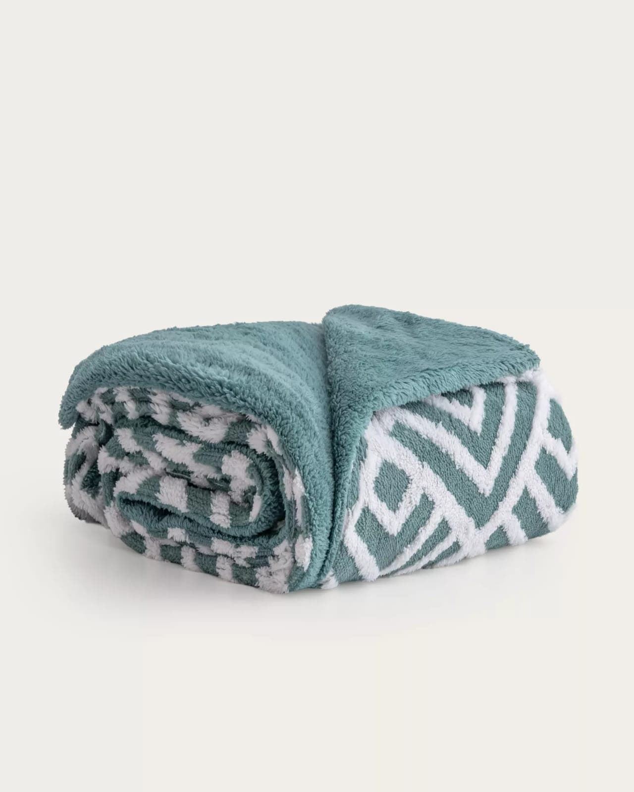 Manta Jacquard sherpa petróleo - Imagen 1